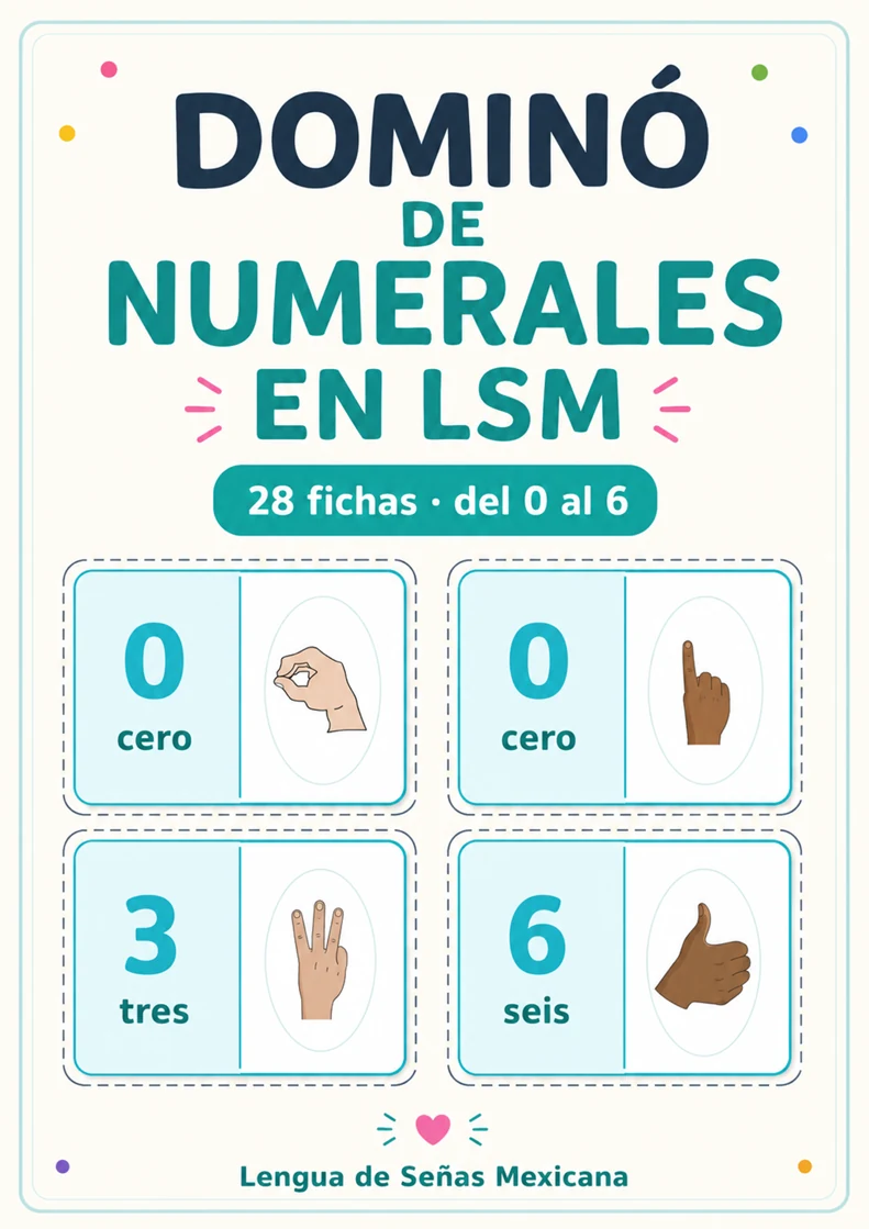 Dominó de Numerales en LSM — portada