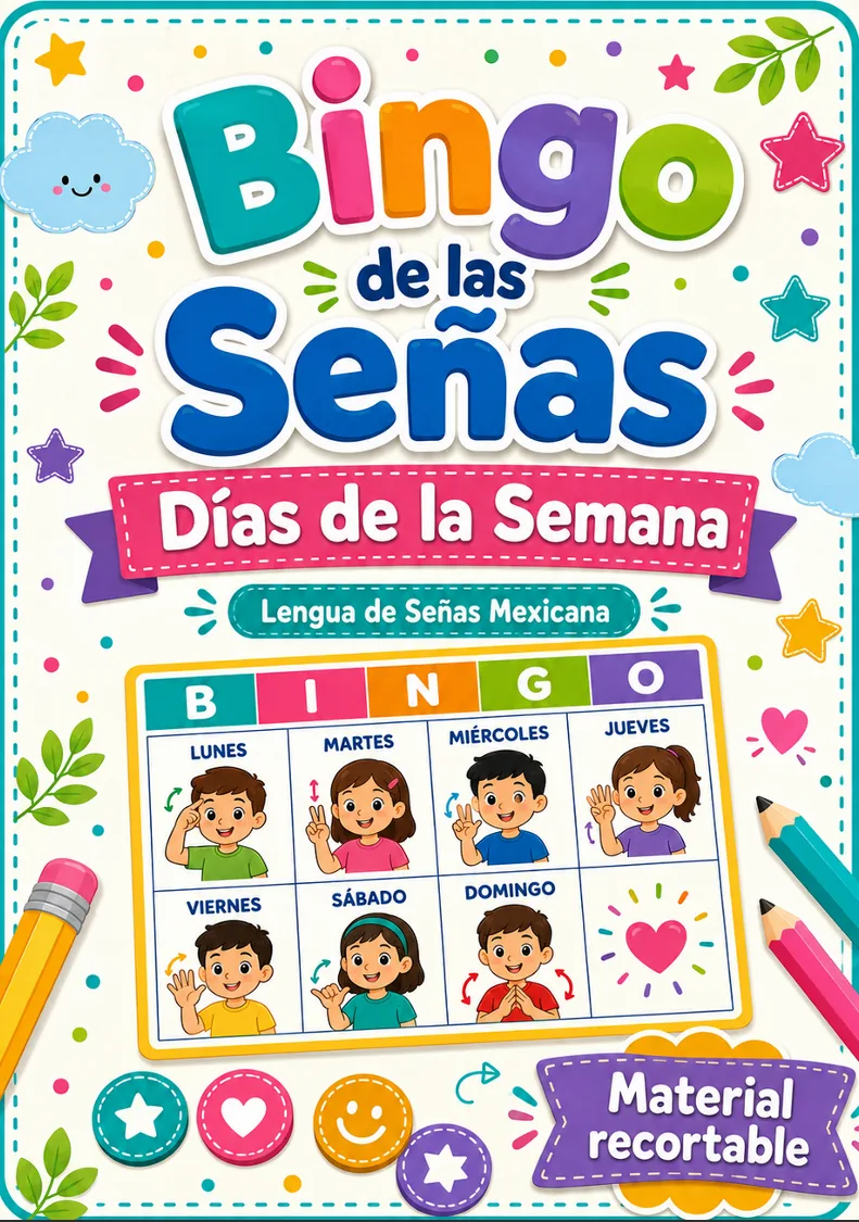 Bingo de las Señas — Días de la Semana